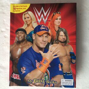 New WWE My Busy Books 10 Mini Figurines Playmat Fact Book Hardcover